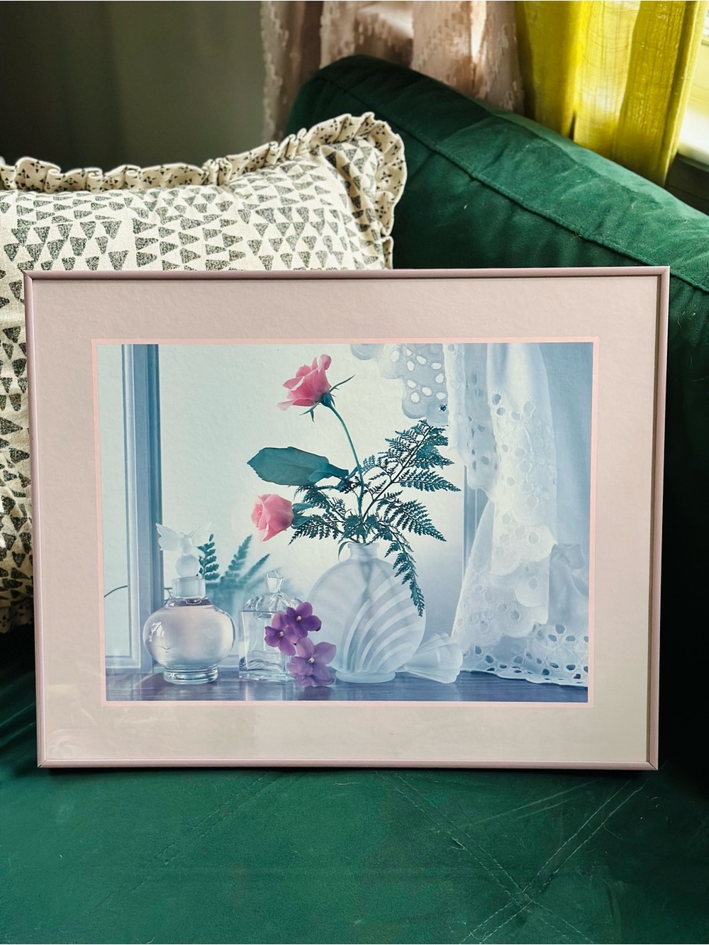Vintage framed postmodern still life print